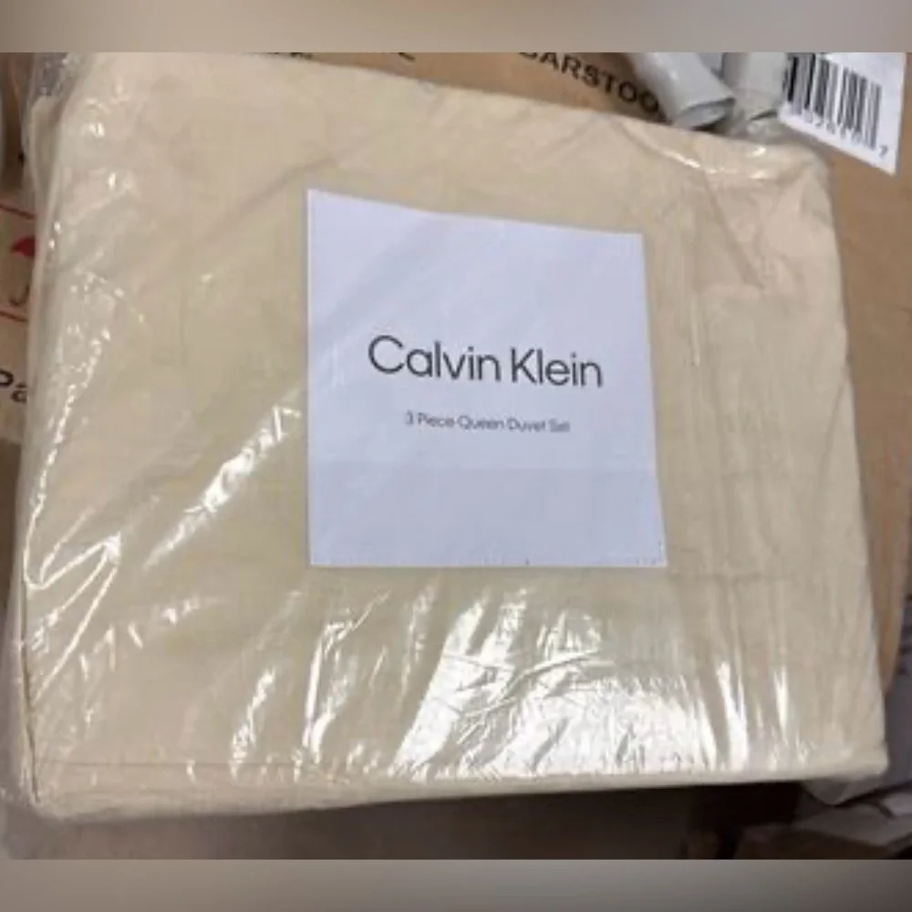 Calvin Klein Branching Leaves Cotton Duvet Cover Set Queen